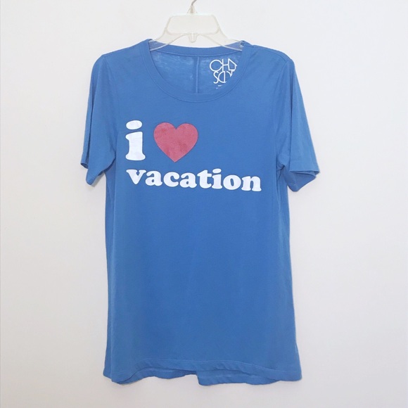 ✨ Chaser Burnout I love vacation graphic tee ✨ Size Medium - Picture 1 of 5